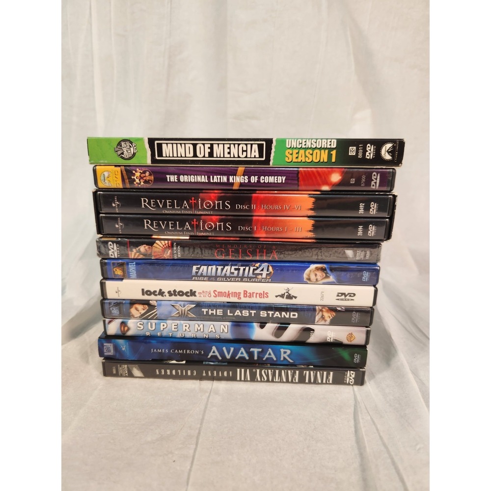 Lot 10 DVDs Dvd Comedy Drama Superman Avatar Geisha Fantastic 4 Mencia Fantasy